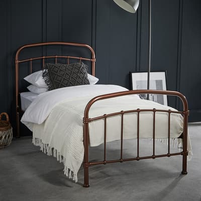 Halston Single Bed, Copper