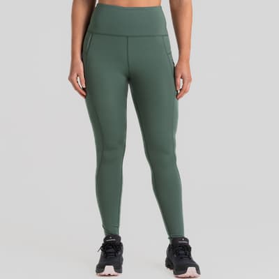 Green Compression Thermal Leggings