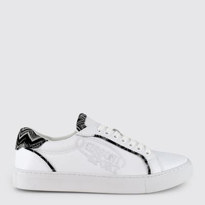 Women's White Low Top Lace Up Trainers