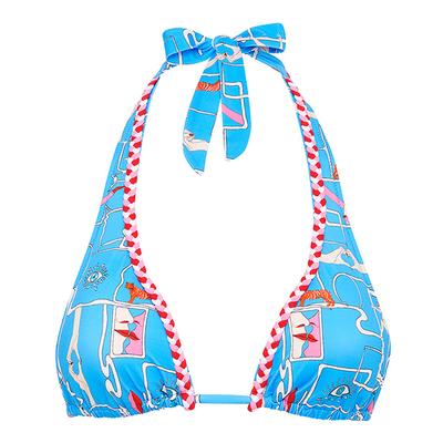 Blue Multi Smoke & Mirrors Amina Bikini Top