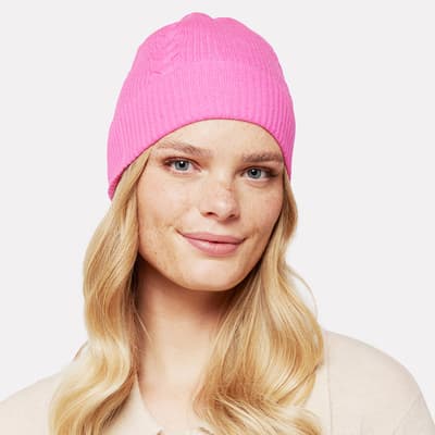 Barbie Pink Cashmere Cable Hat 