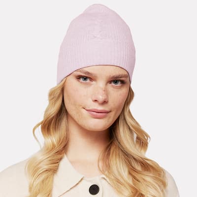 Candy Floss Cashmere Cable Hat 