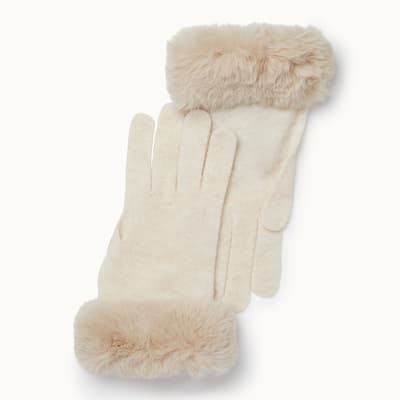 Antique White Cashmere Miss Gloves