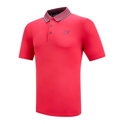 Red Calvin Klein Polo Shirt