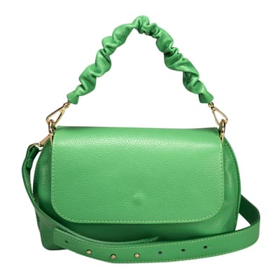 Green Leather Top Handle Bag