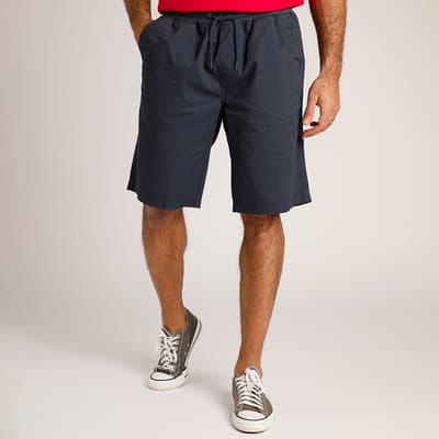 Navy Murrisk Cotton Shorts