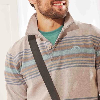 Grey Caudale Stripe Rugby Shirt