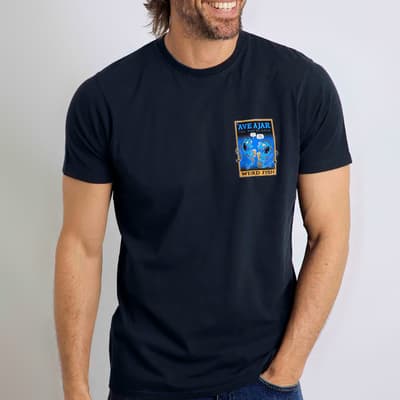 Navy Ave Cotton T-Shirt