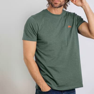 Green Fished Cotton T-Shirt