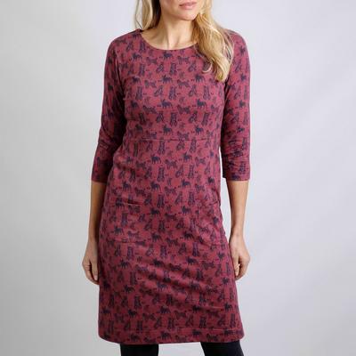 Maroon Moondust Jersey Dress