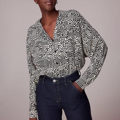 Black Checkerboard Ramona Blouse