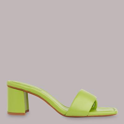 Lime Marie Slip On Mule Leather Heels