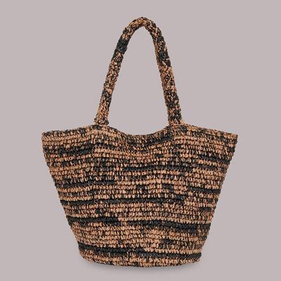 Brown Renee Paper Weave Tote Bag