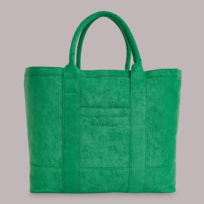 Green Penny Oversized Towelling Tote Bag