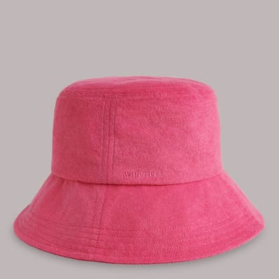 Pink Towelling Bucket Hat