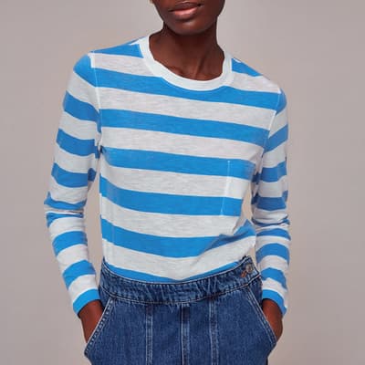 Blue/White Stripe Cotton Top 
