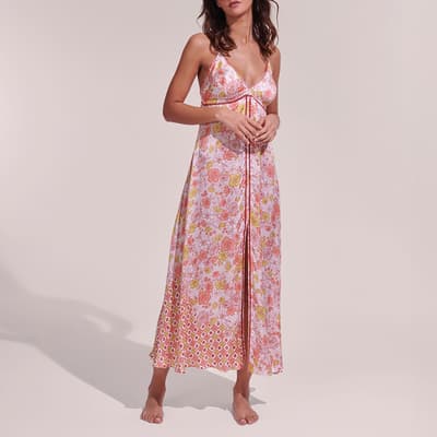 Pink and White Denise Maxi Dress