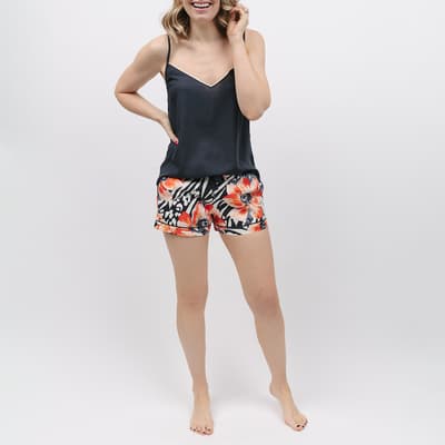 Multi Nicole Animal and Floral Print Short