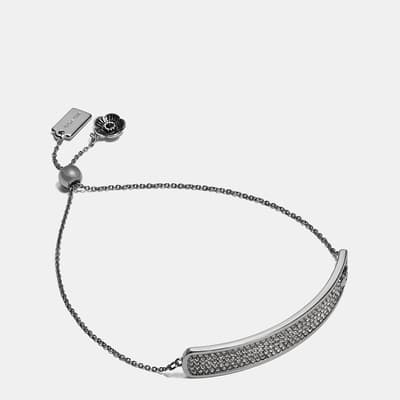 Silver Pave Slider Bracelet