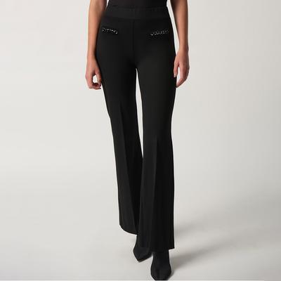 Black Chain Boot Cut Trousers