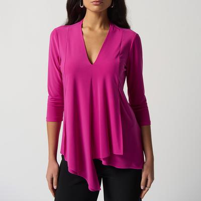 Pink Asymmetric Tunic Style Top