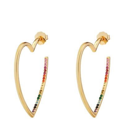 18K Recycled Gold Rainbow Love Earrings
