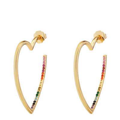 18K Recycled Gold Rainbow Love Earrings