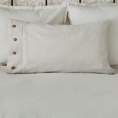 Linen Cotton Pillowcase, Silver