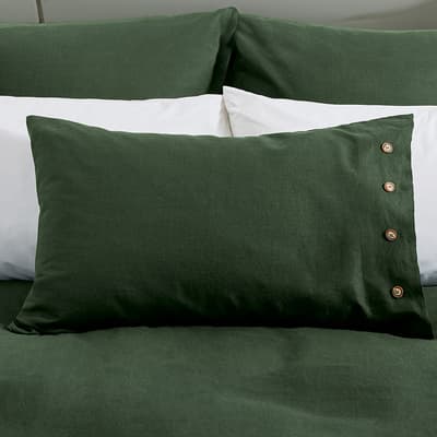 Linen Cotton Pillowcase, Green