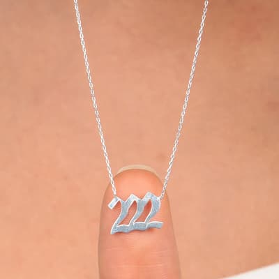 Silver 222 Necklace