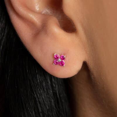 Pink Gemstone Earring
