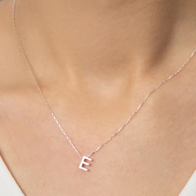 Silver "E" Necklace
