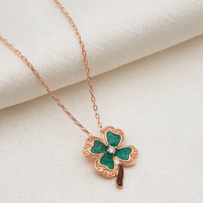 Rose Gold Lucky Clover Necklace