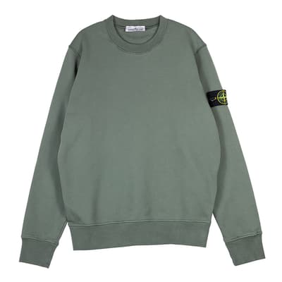 Khaki Cotton Fleece Sweatshirt