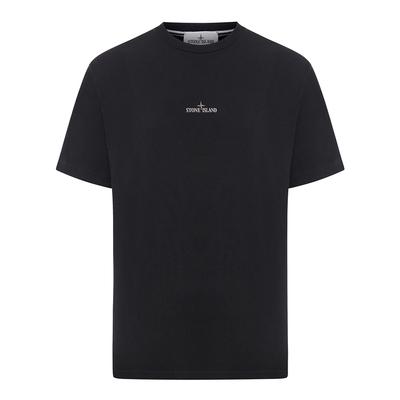 Black ′Camo One′ Cotton T-Shirt