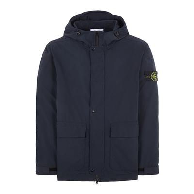 Navy Micro Twill Hooded Jacket