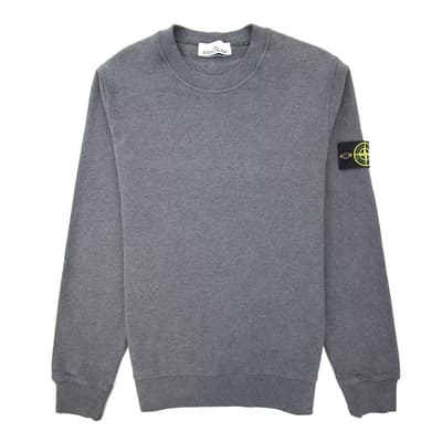 Grey Crew Neck Fleece Sweatshirt