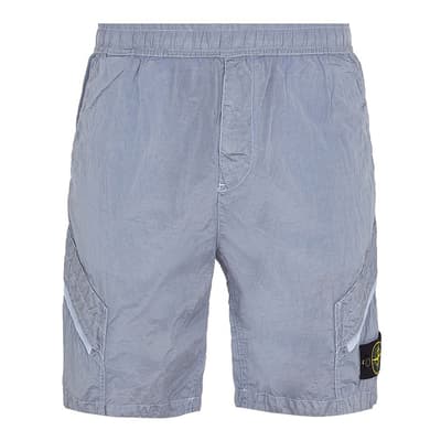 Pale Blue Nylon Shorts