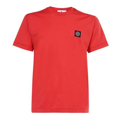 Red Square Logo Cotton T-Shirt