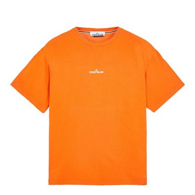 Orange ′Scratch Paint One′ Cotton T-Shirt