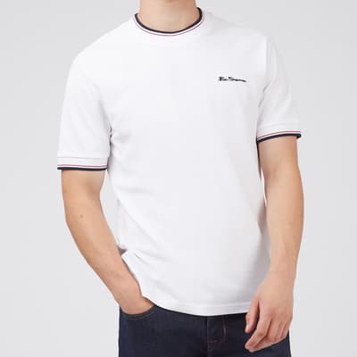 White Cotton Pique T-Shirt