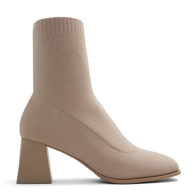 Beige Mikenna Heeled Ankle Boots