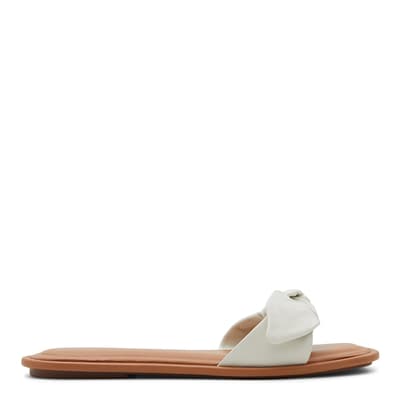 White Carranaria Flat Sandals