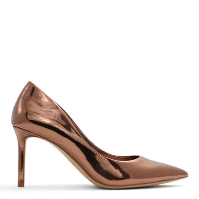 Rose Gold Metallic Stessymid Court Shoes