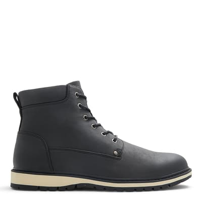 Black Flemming Chunky Lace Up Boots