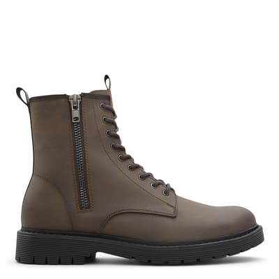 Brown Housten Chunky Combat Boots