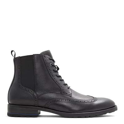 Black Salinger Leather Ankle Boots