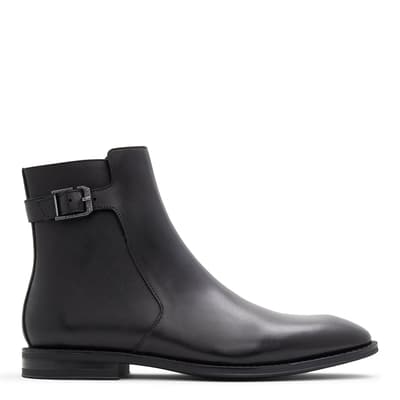 Black Myers Leather Chelsea Boots