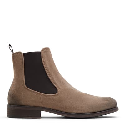Beige Hynde Leather Chelsea Boots