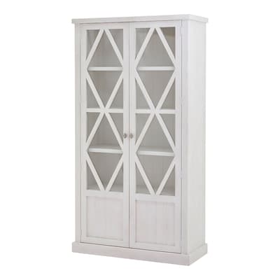 Stamford Plank Collection Tall Display Cabinet